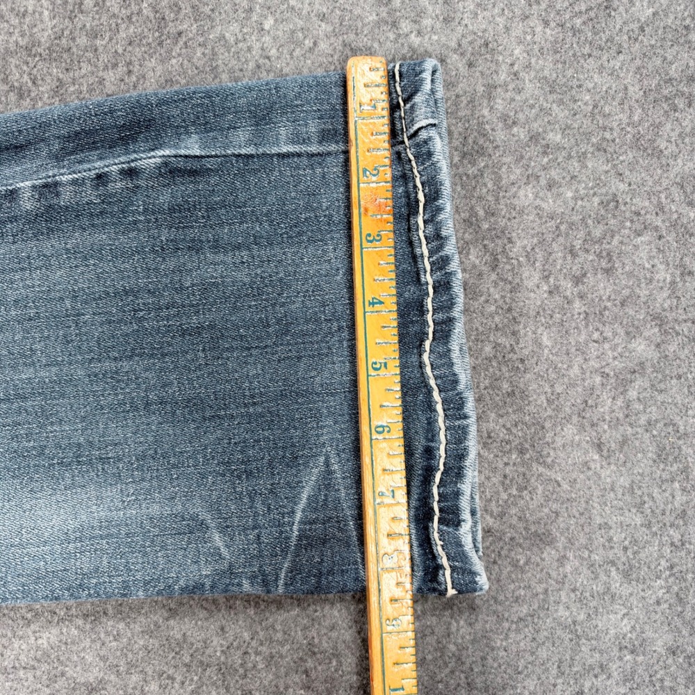 LA Idol USA Womens Bootcut Jeans Size 11 Medium Wash Rhinestone Embellished Y2K - Picture 12 of 14